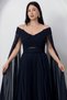 Strapless Neckline Pleated Tulle Dress Dmn0354 - 2