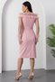 Strapless Neckline Chest Sleeve Beaded Detail Evening Dress 7652 - 6