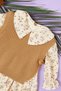 Floral Knitwear Sweater Girl's Dress - 3