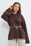 Fullamodest Belted Slit Wide Sleeve Tunic