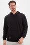 Printed Hooded Kangaroo Pocket Sweatshirt - 2