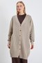 Buttoned V-Neck Openwork Loose Knitwear Cardigan - 6