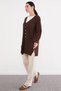 Jacquard V-Neck Buttoned Cardigan - 4