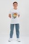 100% Cotton Waves Sunset Printed Boys' T-Shirt - 5