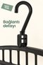 Set of 3 9-Compartment Multi Magic Hangers - Black Closet Organizer - 4