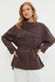 Fullamodest Striped Collar Asymmetrical Cut Tunic - 4