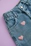 Sequin Heart Embroidered Tasseled Girls' Shorts - 4
