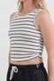 Striped Halter Neck Body with Stoppers on the Sides - 5
