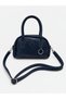 Women's Navy Blue Alin Model Silver Ring Detailed Hand & Shoulder Bag - 4