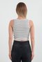Striped Halter Neck Body with Stoppers on the Sides - 4