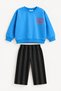 Text Printed Boy's Suit - 3