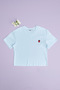 100% Cotton Strawberry Embroidered Girls' T-Shirt - 3