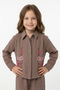 Floral Embroidered Muslin Fabric Girls' Shirt