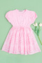Embroidered Detailed Bowknot Girl's Dress - 3