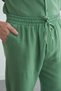Elastic Waist Muslin Fabric Trousers - 3