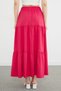Elastic Waist Pleated Maxi Skirt - 8