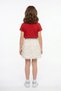 Floral Elastic Waist Glittery Girls' Skirt - 2