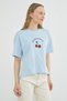 Cherry Printed Crew Neck Casual T-Shirt - 2