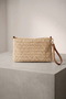 Wicker Portfolio Clutch Bag with Chain Strap - 2