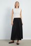 Elastic Waist Maxi Length Lined Skirt - 3