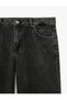 Low Waist Pocketed Loose Fit Straight Leg Cotton Denim Trousers - Loose Straight Fit Jean - 7