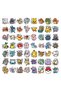 army green 56PCS Cute Anime Pokemon Stickers Cartoon Pikachu Sealing Decoration DIY Laptop Decals Gr - 6