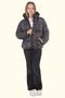 Girls black detachable Hooded water and windproof winter puffer jacket with pocket coat & coat & parka - 2