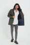 Sports Men's Khaki Fleece Inside Water and Windproof Hooded Coat & Coat & Parka - 2