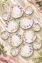 Flower Crown Gold Decorated 18 Piece Cake Presentation and Tea Set
