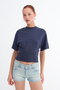 Crew Neck Corset Detailed Blouse P10745
