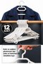 Thick Clothes Hanger Thick Coat Coat Hanger Unbreakable Set of 12 White De227