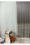 Nivemeshome Inci V-5431 1/3 Close Pleat Gray Background Curtain Apm - 5