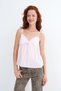Bow Detailed Scallop Striped Blouse A18306 - 5