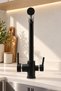 Black Purification Outlet Kitchen Sink Faucet with 3-Way Purification and 2-Year Warranty - 3