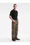 Cotton Comfortable Fit Pocketed Camouflage Patterned Baggy Jean Trousers - 2