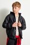 Warm Water Repellent Removable Hooded Plush Lined Bomber Coat Boy C4321A824Au - 3