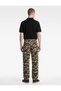 Cotton Comfortable Fit Pocketed Camouflage Patterned Baggy Jean Trousers - 4