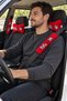 Tofaş Şahin Doğan Kartal Red Car Neck Pillow and Car Seat Belt Pad Cover. |   Tofaşk Embroidered 4-Piece Comfort Set - 2