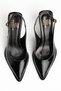 Arya Women's Black Patent Leather Pointed Heeled Shoes - 2