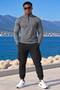 Scuba Half Zip Sweat |   Graphite (Half Zipper Scuba Sweatshirt)