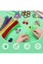 Macaron 100Pcs 30cm Chenille Stems Pipe Cleaners Twisted Wire DIY Craft Fluffy Bar - 4