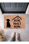 2-Piece Dog Patterned Mat Set: Home Sweet Home + Paw Break, 70X45 cm Non-Slip Base - 3