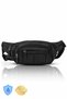 Black Unisex Water Resistant Cross Strap Shoulder Waist Bag Daily Hiking Running Outdoor Bag