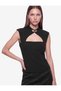 Window-Detailed Metal-Buttoned Qipao Collar Sleeveless Corset Blouse - 3