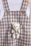 Stylish Holiday Bear Playmate Tweed Baby Girl Badi Gilet 2-Piece Dress with Toys - 4