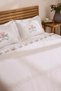 Ottalia 100% Cotton Cross-Stitch Embroidered Double Duvet Cover Set White - 5