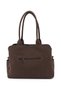 Women's Brown Suede Long Strap Hand and Shoulder Bag - 5