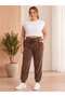 Soft Textured Velvet Trousers Plus Size