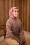 Twill Silk Mono Scarf Pink 90X90 - 2
