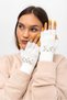 11291-5 Stoned Cut Ecru Knitwear Gloves - 5